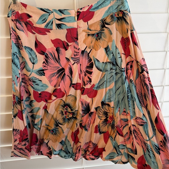 For Love And Lemons Floral A-Line Skirt in Pink and Blue - Picture 3 of 4